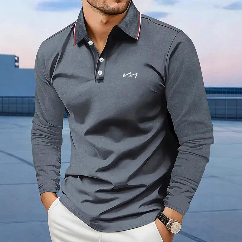 Spring Solid Polo for Men