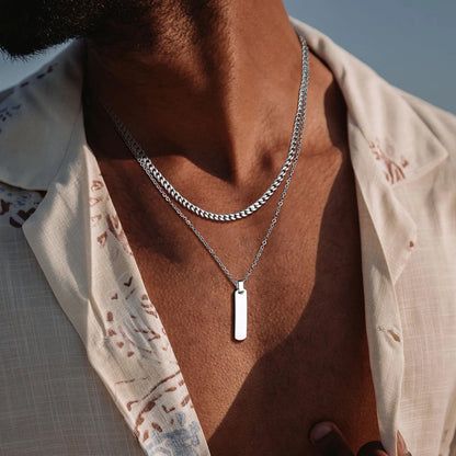 Dual Layered Men's Cuban Necklaces