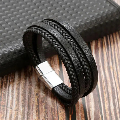Stylish Men's Multi-Layer Leather Bracelet
