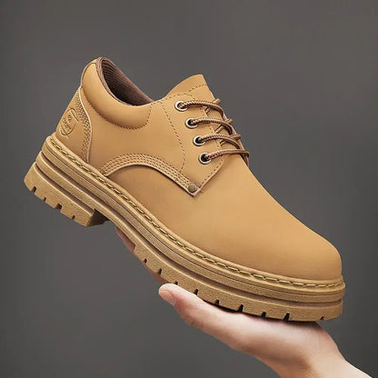 Men's Breathable Leather Work Sneakers
