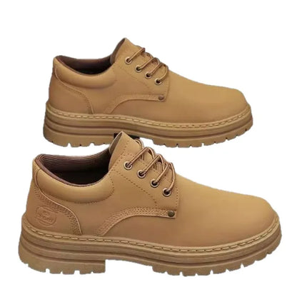 Men's Breathable Leather Work Sneakers