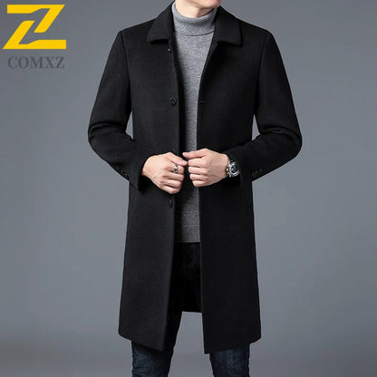 Classic Men's Wool Trench Coat