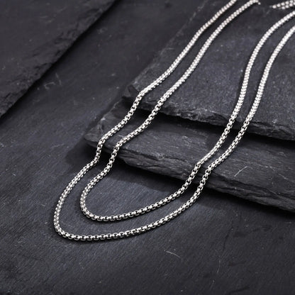 Dual-Layer Square Link Necklaces